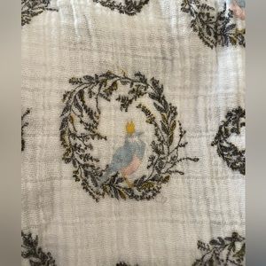 Aden & Anais swaddle blanket Blue Bird muslin security wrap 100% cotton Birdsong